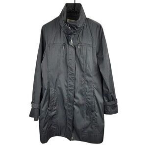 Calvin Klein Women's Packable Anorak Jacket Black Size Medium Waterproof Rain